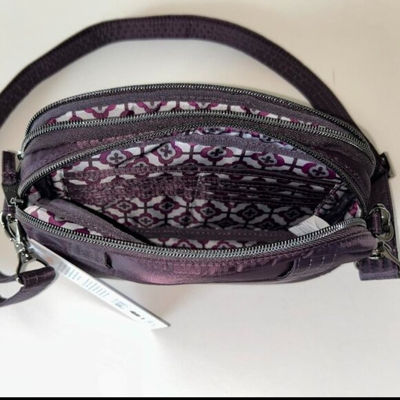 Lug Coupe XL Plus Convertible Crossbody Bag with Charm Bar Plum - New! - Picture 12 of 14